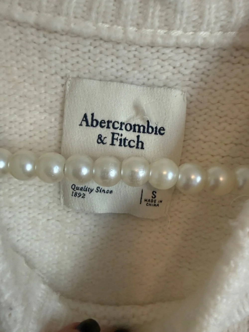 Abercrombie & Fitch Ivory/cream Crewneck Sweater - Picture 3 of 9